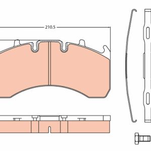 Placute frana VOLVO FH16 II FH 16/600 diesel 600 cai TRW GDB5098