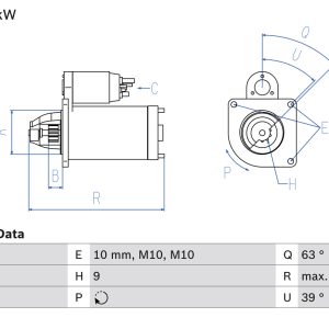 Electromotor VOLVO C30 (533) D5 diesel 180 cai BOSCH 0 986 021 620