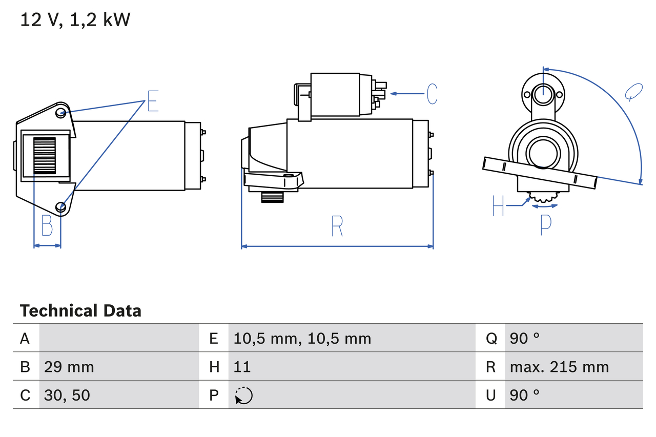 Electromotor VOLVO C30 (533) 2.0 FlexFuel Benzina/Etanol 146 cai BOSCH 0 986 023 570