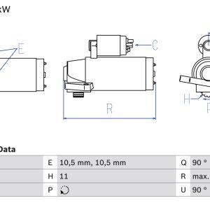 Electromotor VOLVO C30 (533) 1.8 FlexFuel Benzina/Etanol 125 cai BOSCH 0 986 023 570