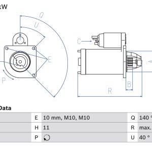 Electromotor VOLVO C30 (533) D3 diesel 150 cai BOSCH 0 986 026 260