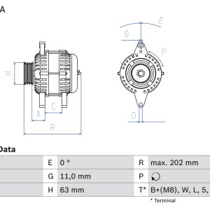 Alternator VOLVO FM II FM 370 diesel 370 cai BOSCH 0 986 049 360