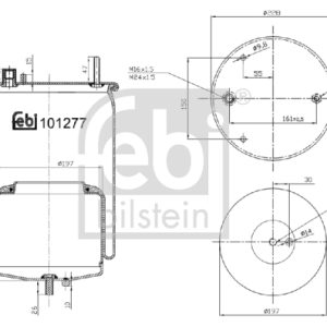 Burduf suspensie pneumatica VOLVO FH III 460 diesel 460 cai FEBI BILSTEIN 101277