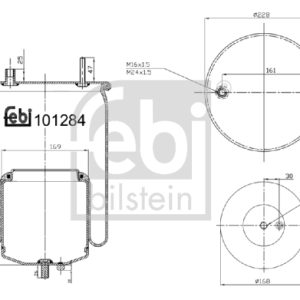 Burduf suspensie pneumatica VOLVO FH II 420 diesel 420 cai FEBI BILSTEIN 101284
