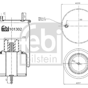 Burduf suspensie pneumatica VOLVO FH III 460 diesel 460 cai FEBI BILSTEIN 101302