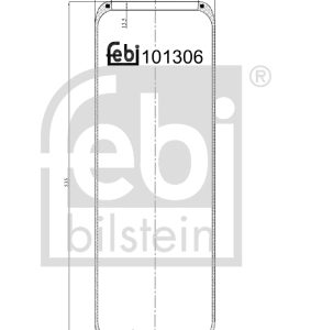 Burduf suspensie pneumatica VOLVO FM12 FM 12H/340 diesel 340 cai FEBI BILSTEIN 101306