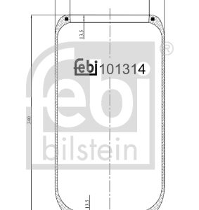 Burduf suspensie pneumatica VOLVO FH12 FH 12/430 diesel 430 cai FEBI BILSTEIN 101314