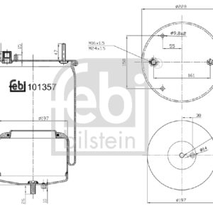 Burduf suspensie pneumatica VOLVO FH II 500 diesel 500 cai FEBI BILSTEIN 101357