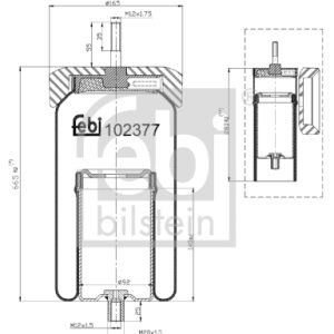 Burduf suspensie pneumatica VOLVO FH12 FH 12/500 diesel 500 cai FEBI BILSTEIN 102377