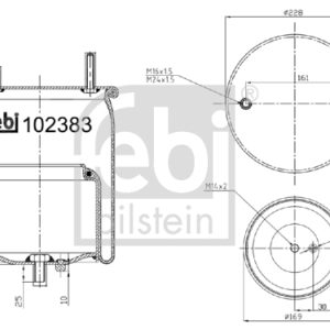 Burduf suspensie pneumatica VOLVO FH II 500 diesel 500 cai FEBI BILSTEIN 102383
