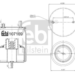 Burduf suspensie pneumatica VOLVO FH16 II FH 16/550 diesel 540 cai FEBI BILSTEIN 107169