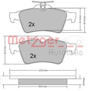 Placute frana VOLVO C30 (533) T5 benzina 230 cai METZGER 1170006