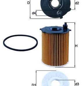 Filtru ulei VOLVO C30 (533) 1.6 D diesel 109 cai MAHLE ORIGINAL OX 171/2D