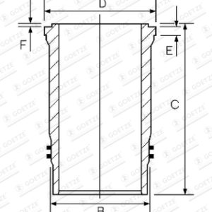 Camasa cilindru VOLVO FH16 FH 16/520 diesel 519 cai GOETZE ENGINE 14-451030-00