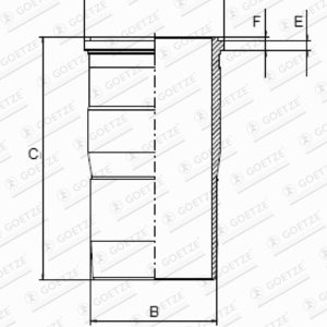 Camasa cilindru VOLVO FM FM 440 diesel 440 cai GOETZE ENGINE 14-451190-00