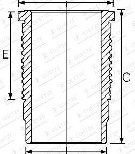 Camasa cilindru VOLVO FL10 FL 10/280 diesel 275 cai GOETZE ENGINE 14-673200-00
