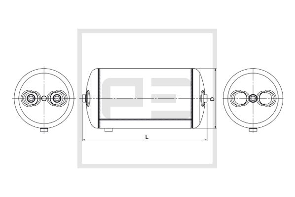 Rezervor aer sistem compresor VOLVO FM FM 360 diesel 359 cai PE AUTOMOTIVE 146.500-80A