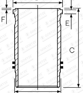 Camasa cilindru VOLVO FL FL 250-17 diesel 250 cai GOETZE ENGINE 15-450130-00