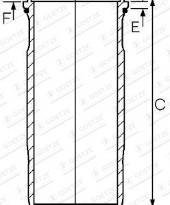 Camasa cilindru VOLVO FL6 FL 615 diesel 179 cai GOETZE ENGINE 15-458900-00