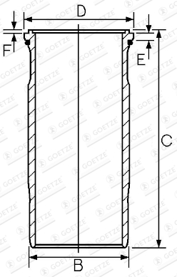 Camasa cilindru VOLVO FL6 FL 610 diesel 179 cai GOETZE ENGINE 15-458900-00