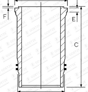 Camasa cilindru VOLVO FL10 FL 10/310 diesel 310 cai GOETZE ENGINE 15-459230-00