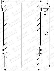 Camasa cilindru VOLVO FL II FL 260-18 diesel 260 cai GOETZE ENGINE 15-480450-00