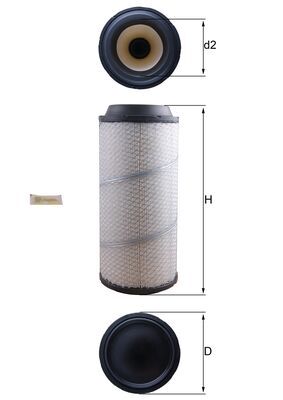 Filtru aer VOLVO FH16 FH 16/700 diesel 700 cai MAHLE ORIGINAL LX 1673