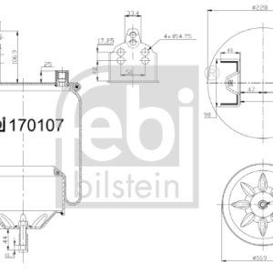 Burduf suspensie pneumatica VOLVO FH16 FH 16/520 diesel 519 cai FEBI BILSTEIN 170107