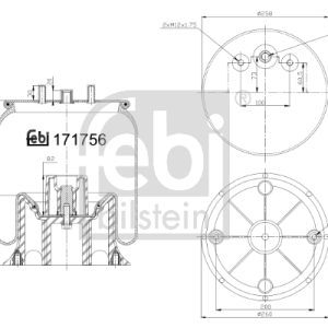 Burduf suspensie pneumatica VOLVO FL II FL 240-16 diesel 240 cai FEBI BILSTEIN 171756