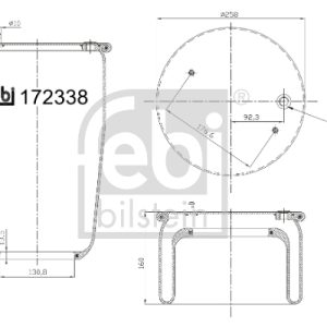 Burduf suspensie pneumatica VOLVO B6 B6 diesel 290 cai FEBI BILSTEIN 172338