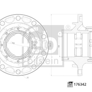 Butuc roata VOLVO FL6 FL 614 diesel 180 cai FEBI BILSTEIN 176342