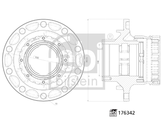 Butuc roata VOLVO FL6 FL 614 diesel 180 cai FEBI BILSTEIN 176342