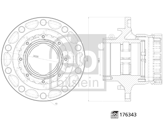 Butuc roata VOLVO FL FL 250-15 diesel 250 cai FEBI BILSTEIN 176343