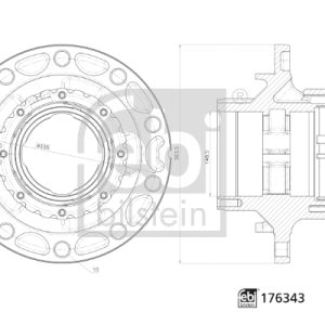 Butuc roata VOLVO FH II 480 diesel 480 cai FEBI BILSTEIN 176343