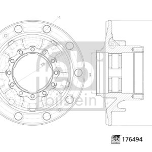 Butuc roata VOLVO FL6 FL 617 diesel 250 cai FEBI BILSTEIN 176494