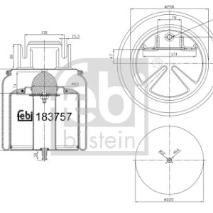 Burduf suspensie pneumatica VOLVO FM III 420 diesel 420 cai FEBI BILSTEIN 183757