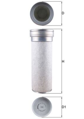 Filtru aer secundar VOLVO FM10 FM 10/320 diesel 320 cai MAHLE ORIGINAL LXS 361