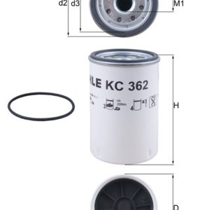 Filtru combustibil VOLVO FH16 II FH 16/540, FH 16/550 diesel 540 cai MAHLE ORIGINAL KC 362D