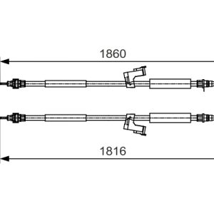 Cablu frana de parcare VOLVO C30 (533) 2.0 FlexFuel Benzina/Etanol 146 cai BOSCH 1 987 482 019