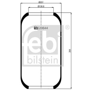 Burduf suspensie pneumatica VOLVO FL6 FL 621 CNG benzina 194 cai FEBI BILSTEIN 20644