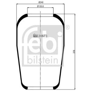 Burduf suspensie pneumatica VOLVO FL7 FL 7/290 diesel 286 cai FEBI BILSTEIN 20673
