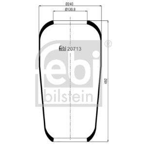 Burduf suspensie pneumatica VOLVO FL6 FL 610 diesel 179 cai FEBI BILSTEIN 20713