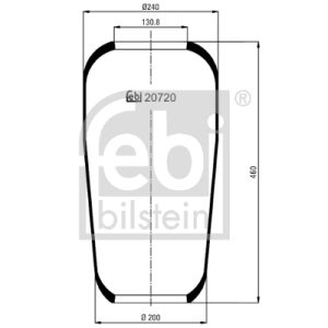 Burduf suspensie pneumatica VOLVO FH16 FH 16/550 diesel 551 cai FEBI BILSTEIN 20720