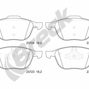 Placute frana VOLVO C30 (533) Electric electric 112 cai BRECK 23723 00 701 00