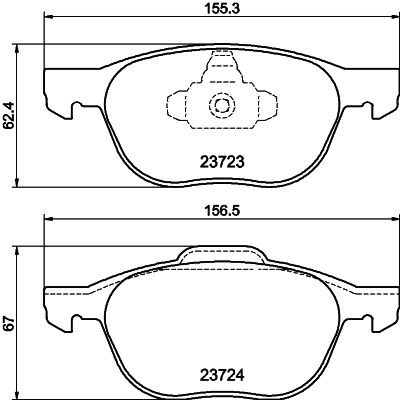 Placute frana VOLVO C30 (533) 2.0 benzina 145 cai DON PCP1008