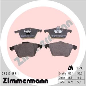 Placute frana VOLVO C30 (533) 2.4 i benzina 170 cai ZIMMERMANN 23912.185.1