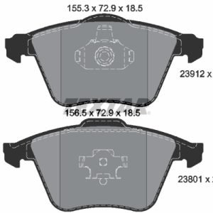 Placute frana VOLVO C30 (533) 2.4 i benzina 170 cai TEXTAR 2391201