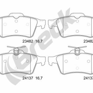 Placute frana VOLVO C30 (533) 2.0 benzina 145 cai BRECK 24137 00 702 00