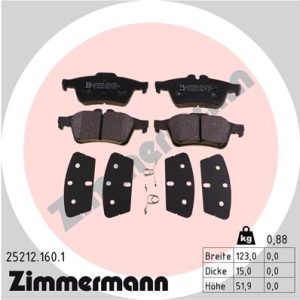Placute frana VOLVO C30 (533) T5 benzina 230 cai ZIMMERMANN 25212.160.1
