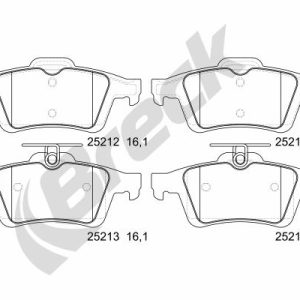 Placute frana VOLVO C30 (533) D3 diesel 150 cai BRECK 25212 00 702 00